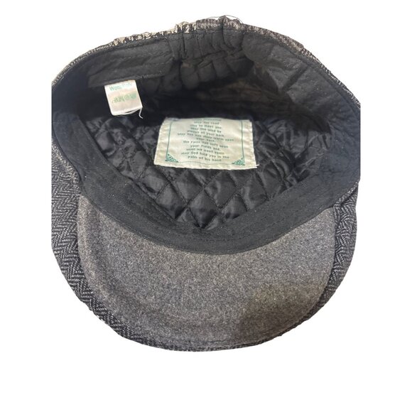 JC Walsh & Sons Ireland Patchwork Flat Cap With Embroidered Shamrock & Irish Ble - Picture 6 of 6